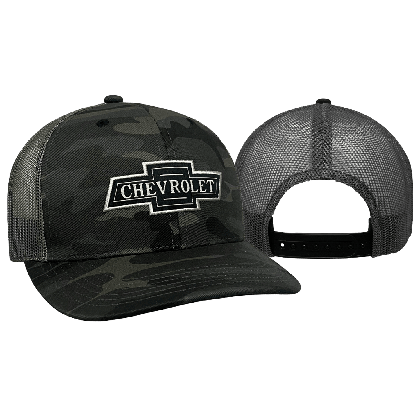 Chevrolet Black Camo Heritage Mesh Snapback