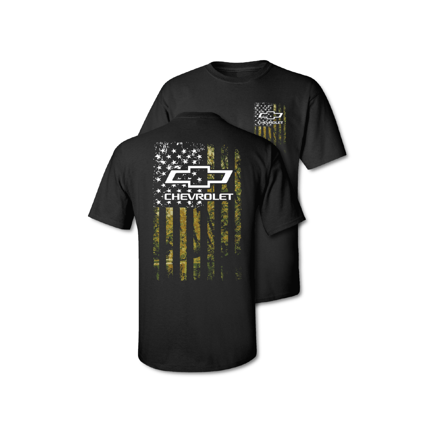 Camo American Flag Chevrolet T-Shirt